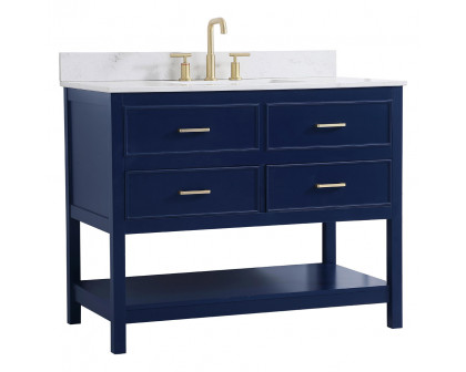 Elegant Bathroom Vanity - Blue (VF19042BL-BS)