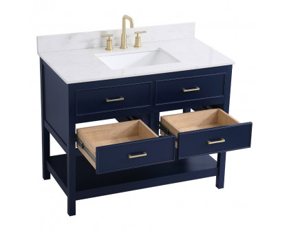 Elegant Bathroom Vanity - Blue (VF19042BL-BS)