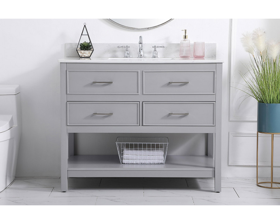 Elegant Bathroom Vanity - Gray (VF19042GR-BS)