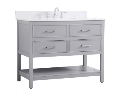 Elegant Bathroom Vanity - Gray (VF19042GR-BS)