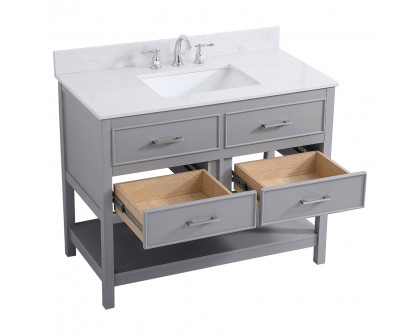 Elegant Bathroom Vanity - Gray (VF19042GR-BS)