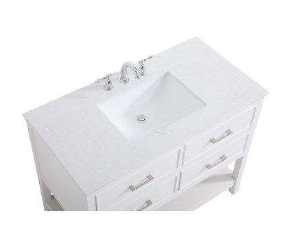 Elegant Bathroom Vanity - White (VF19042WH)