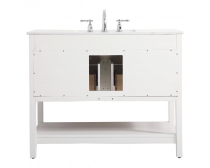 Elegant Bathroom Vanity - White (VF19042WH)