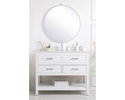 Elegant Bathroom Vanity - White (VF19042WH)