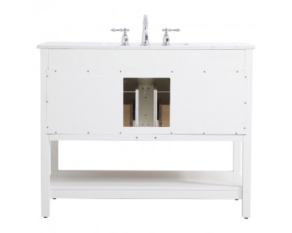 Elegant Bathroom Vanity - White (VF19042WH-BS)