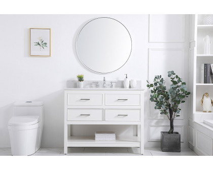 Elegant Bathroom Vanity - White (VF19042WH-BS)