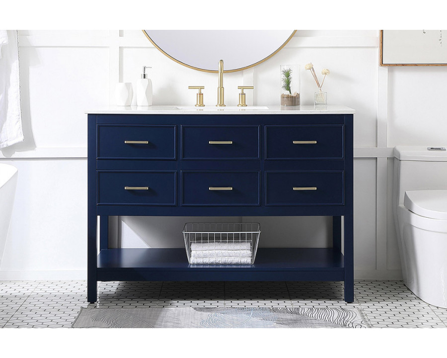 Elegant Bathroom Vanity - Blue (VF19048BL)