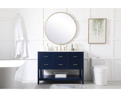 Elegant Bathroom Vanity - Blue (VF19048BL)