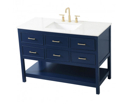 Elegant Bathroom Vanity - Blue (VF19048BL)