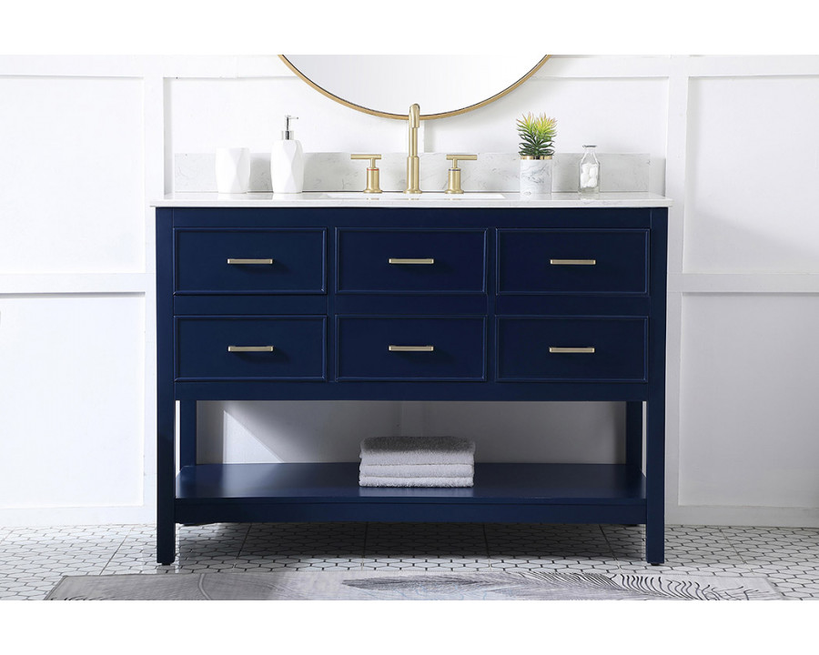 Elegant Bathroom Vanity - Blue (VF19048BL-BS)