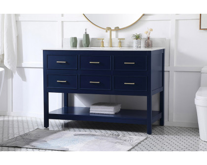 Elegant Bathroom Vanity - Blue (VF19048BL-BS)