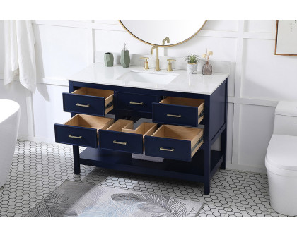 Elegant Bathroom Vanity - Blue (VF19048BL-BS)