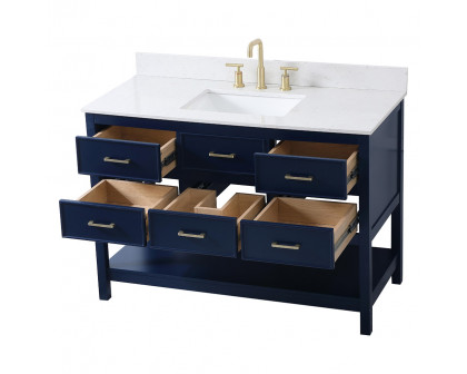 Elegant Bathroom Vanity - Blue (VF19048BL-BS)