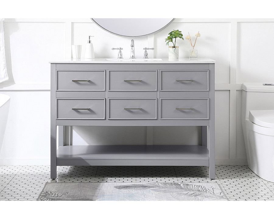 Elegant Bathroom Vanity - Gray (VF19048GR)