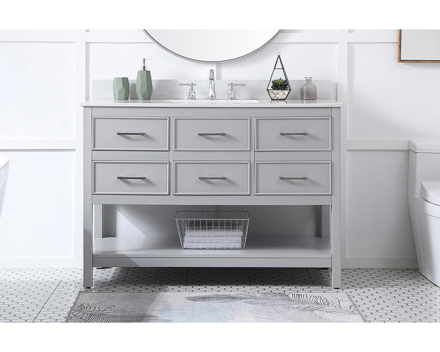 Elegant Bathroom Vanity - Gray (VF19048GR-BS)