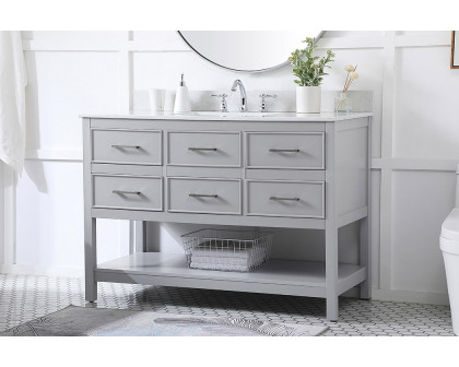 Elegant Bathroom Vanity - Gray (VF19048GR-BS)