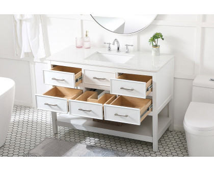 Elegant Bathroom Vanity - White (VF19048WH)