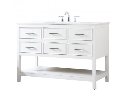 Elegant Bathroom Vanity - White (VF19048WH)