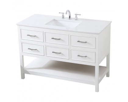 Elegant Bathroom Vanity - White (VF19048WH)