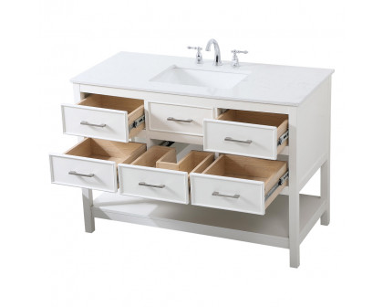 Elegant Bathroom Vanity - White (VF19048WH)