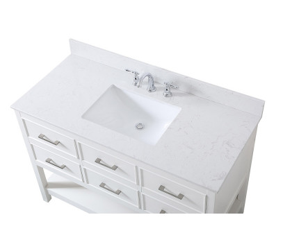 Elegant Bathroom Vanity - White (VF19048WH-BS)