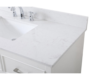 Elegant Bathroom Vanity - White (VF19048WH-BS)