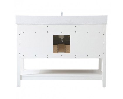 Elegant Bathroom Vanity - White (VF19048WH-BS)