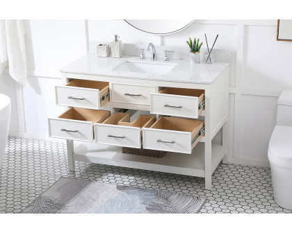 Elegant Bathroom Vanity - White (VF19048WH-BS)