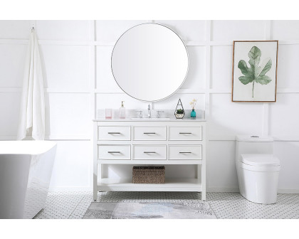 Elegant Bathroom Vanity - White (VF19048WH-BS)