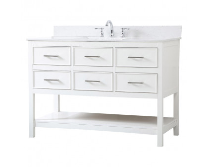 Elegant Bathroom Vanity - White (VF19048WH-BS)