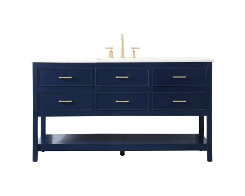 Elegant Bathroom Vanity - Blue (VF19060BL)