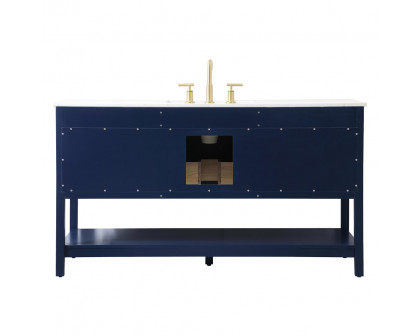 Elegant Bathroom Vanity - Blue (VF19060BL)