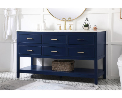 Elegant Bathroom Vanity - Blue (VF19060BL)