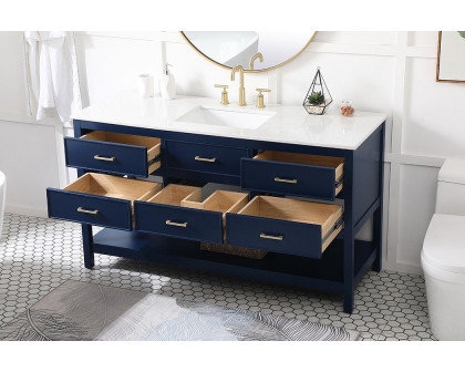 Elegant Bathroom Vanity - Blue (VF19060BL)