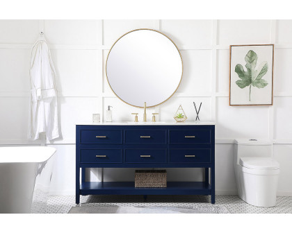 Elegant Bathroom Vanity - Blue (VF19060BL)