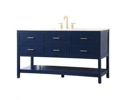 Elegant Bathroom Vanity - Blue (VF19060BL)