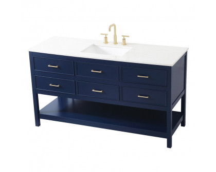 Elegant Bathroom Vanity - Blue (VF19060BL)