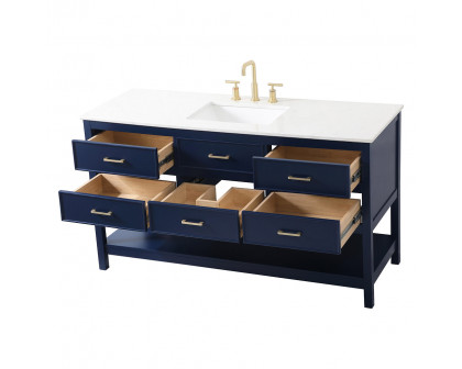 Elegant Bathroom Vanity - Blue (VF19060BL)