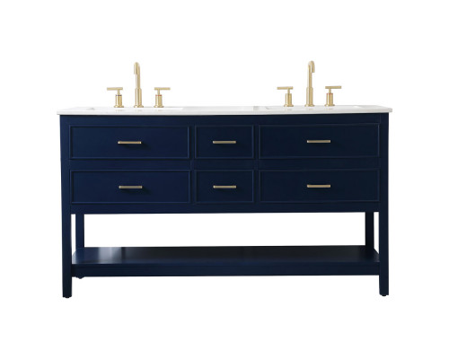 Elegant Bathroom Vanity - Blue (VF19060DBL)