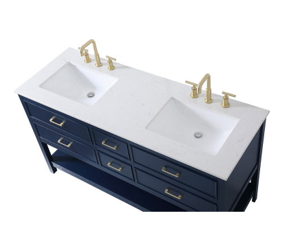 Elegant Bathroom Vanity - Blue (VF19060DBL)