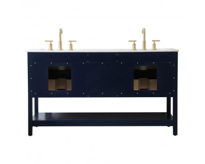 Elegant Bathroom Vanity - Blue (VF19060DBL)