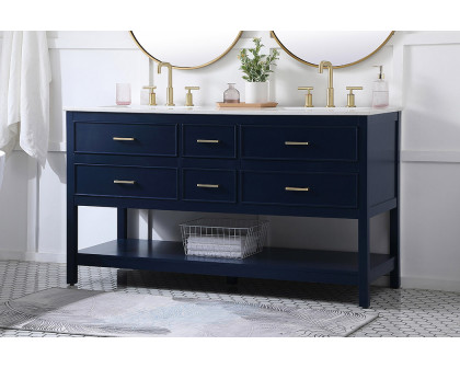 Elegant Bathroom Vanity - Blue (VF19060DBL)