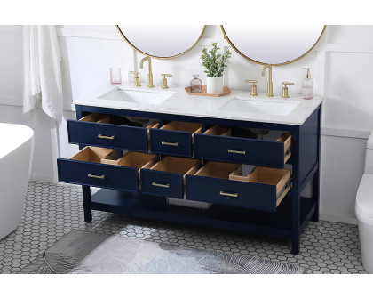 Elegant Bathroom Vanity - Blue (VF19060DBL)