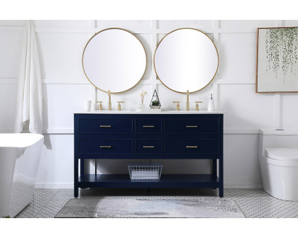 Elegant Bathroom Vanity - Blue (VF19060DBL)