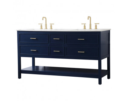 Elegant Bathroom Vanity - Blue (VF19060DBL)