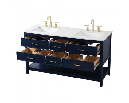 Elegant Bathroom Vanity - Blue (VF19060DBL)