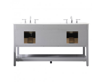 Elegant Bathroom Vanity - Gray (VF19060DGR)