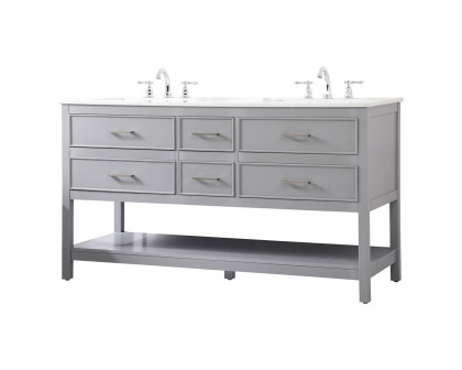 Elegant Bathroom Vanity - Gray (VF19060DGR)