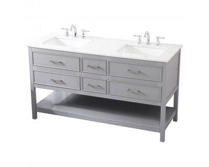 Elegant Bathroom Vanity - Gray (VF19060DGR)