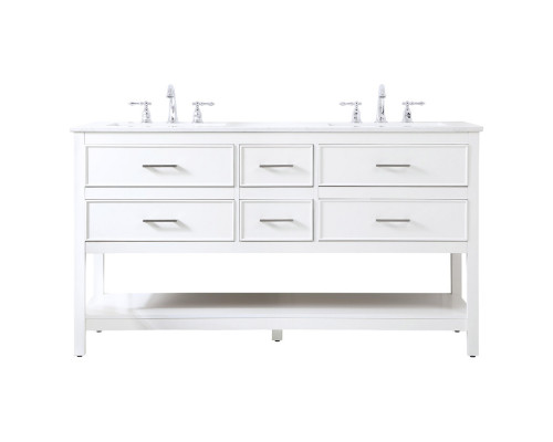 Elegant Bathroom Vanity - White (VF19060DWH)